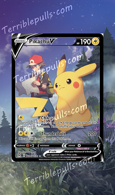 Pikachu V TG67 Lost Origin Extended Art