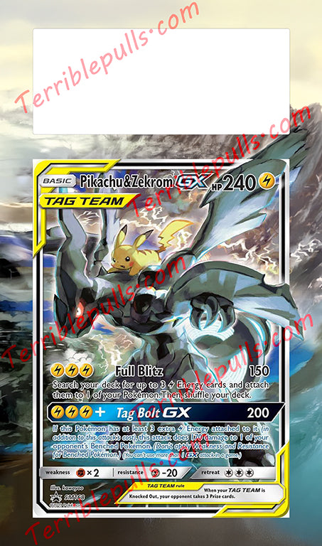 Pikachu & Zekrom GX Tag Team SM168 Extended Art