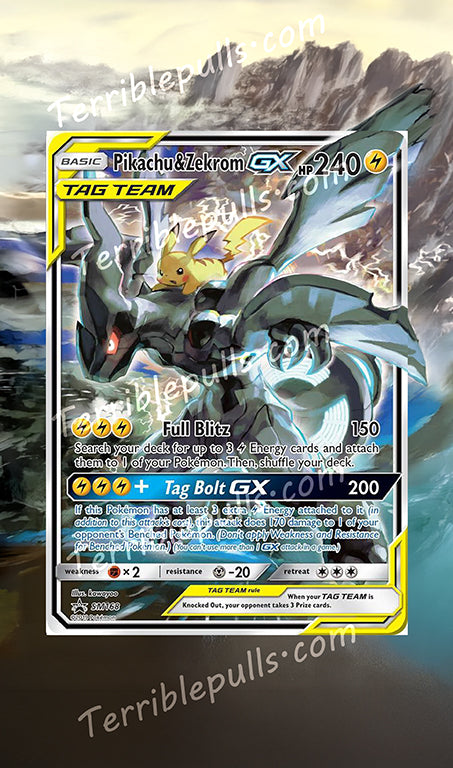 Pikachu & Zekrom GX Tag Team SM168 Extended Art