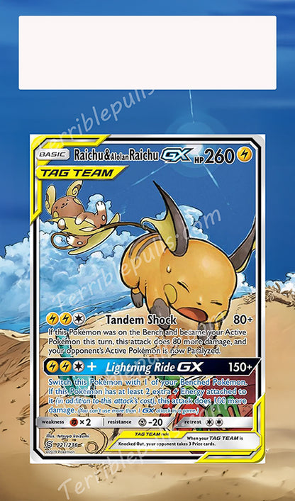 Raichu & Alolan Raichu GX Tag Team 221 Extended Art