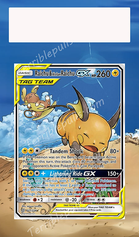 Raichu & Alolan Raichu GX Tag Team 221 Extended Art