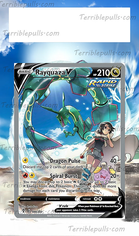 Rayquaza V Evolving Skies Extended Art