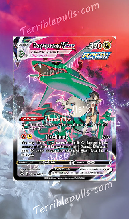 Rayquaza Vmax TG20 Silver Tempest Extended Art