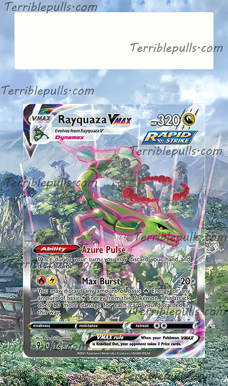 Rayquaza VMAX Evolving Skies Extended Art