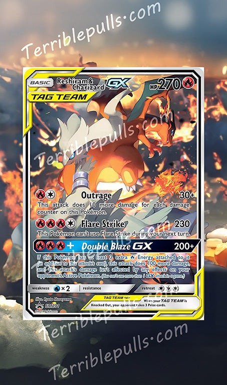 Reshiram & Charizard GX Tag Team SM201 Extended Art