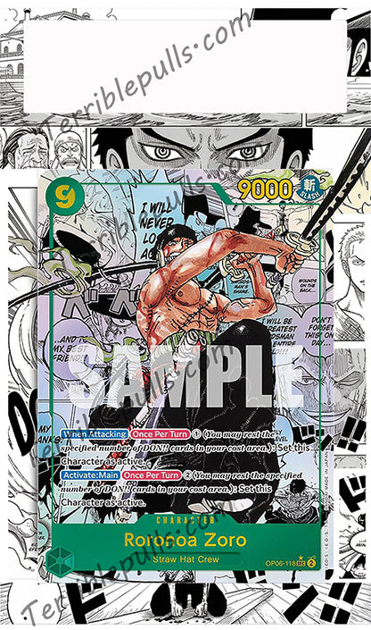 Roronoa Zoro Manga OP06-0118 Wings of the Captain Extended Art
