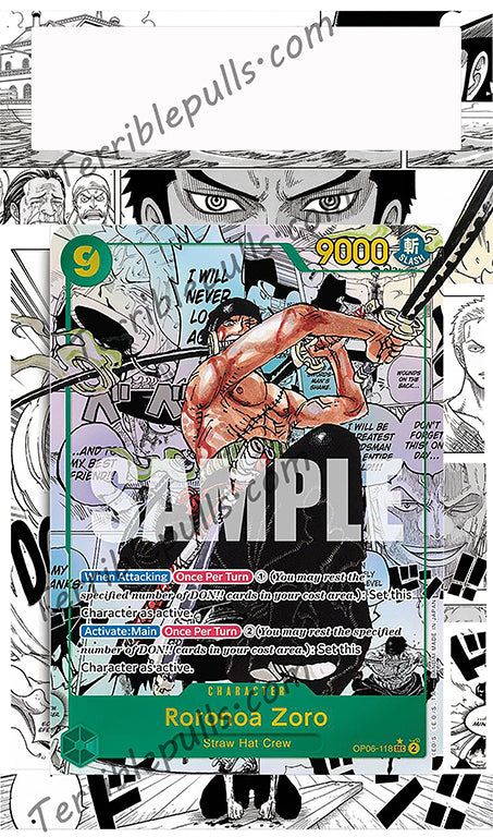 Roronoa Zoro Manga OP06-0118 Wings of the Captain Extended Art