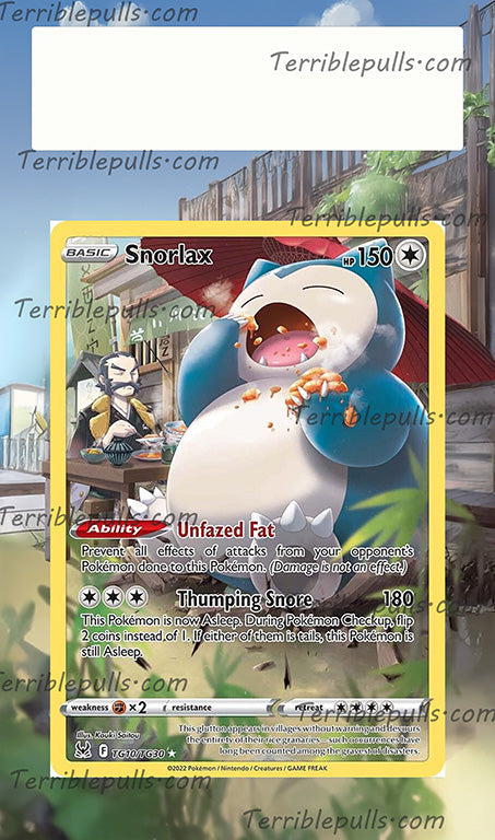 Snorlax TG10 Lost Origin Extended Art