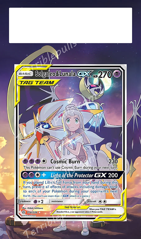 Solgaleo & Lunala GX Tag Team 216 Extended Art