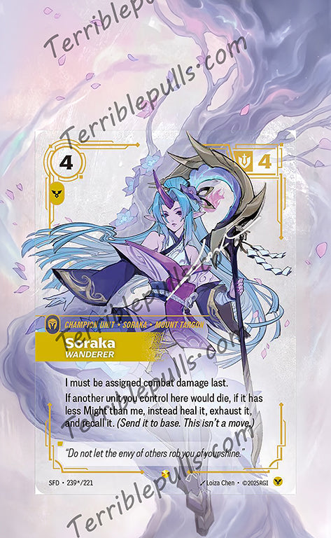 Soraka 239 Wanderer Riftbound: Spiritforged