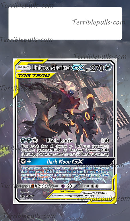 Umbreon & Darkrai GX Tag Team SM241 Extended Art