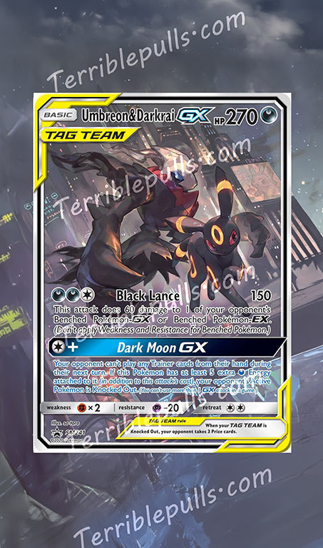 Umbreon & Darkrai GX Tag Team SM241 Extended Art