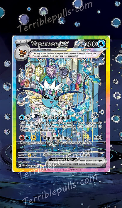 Vaporeon EX Prismatic Evolutions Extended Art