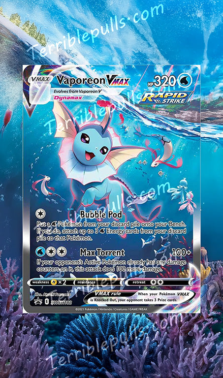 Vaporeon Vmax SWSH182 Promo Extended Art