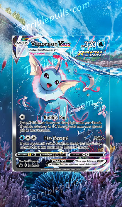 Vaporeon Vmax SWSH182 Promo Extended Art