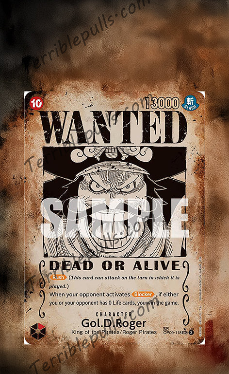Gol.D.Roger Wanted Poster OP13 Carrying On His Will Extended Art