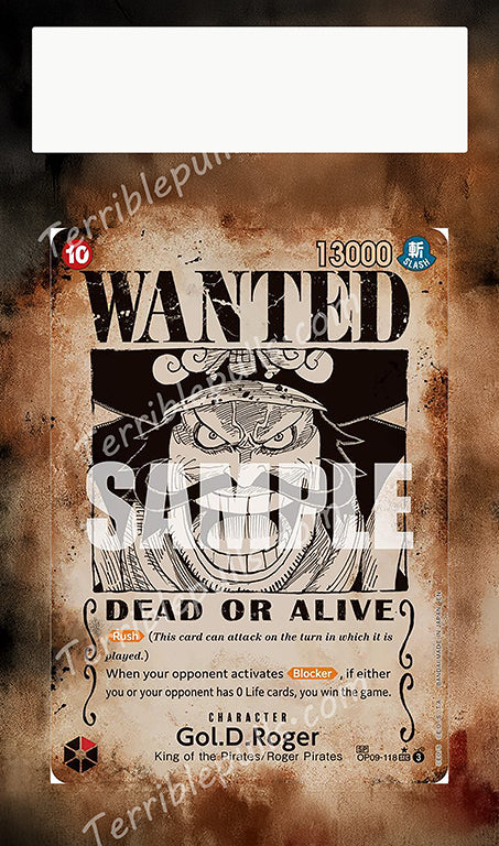 Gol.D.Roger Wanted Poster OP13 Carrying On His Will Extended Art