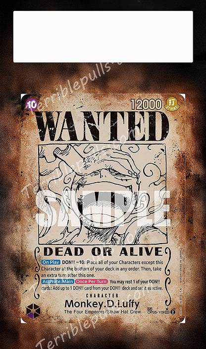 Luffy Wanted OP09 Emperors in the New World Extended Art