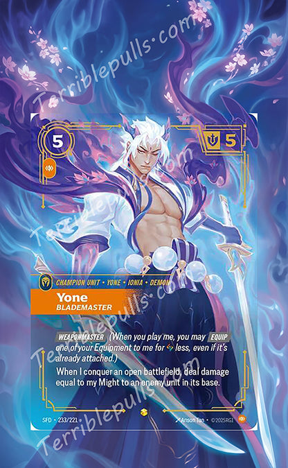 Yone- Blademaster 233 Riftbound: Spiritforged