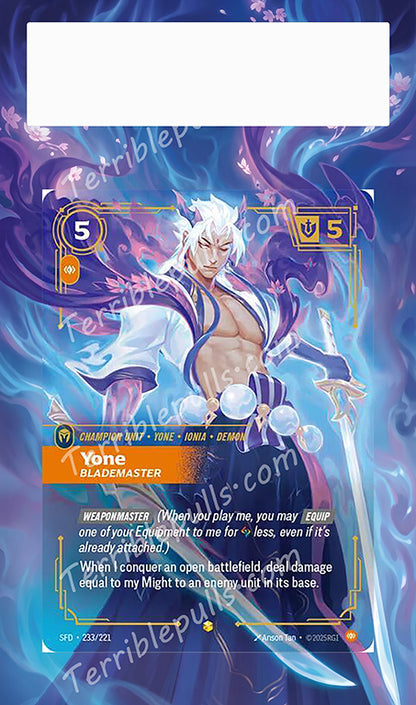 Yone- Blademaster 233 Riftbound: Spiritforged