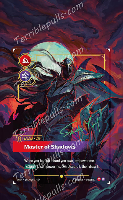 Zed 191 Master of Shadows Riftbound: Vendetta