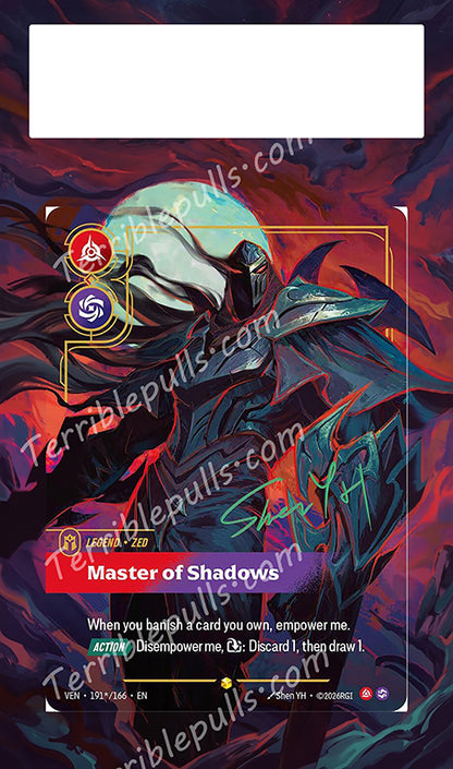 Zed 191 Master of Shadows Riftbound: Vendetta