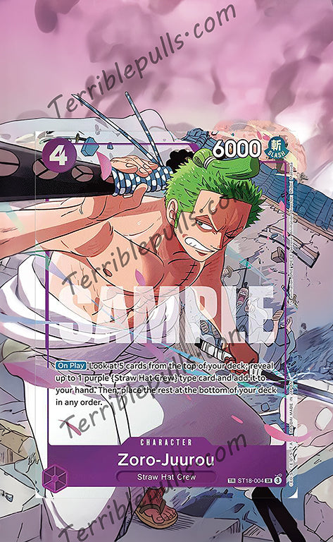 Zoro-Juurou TR ST18-004 OP09 Emperors in the New World Extended Art