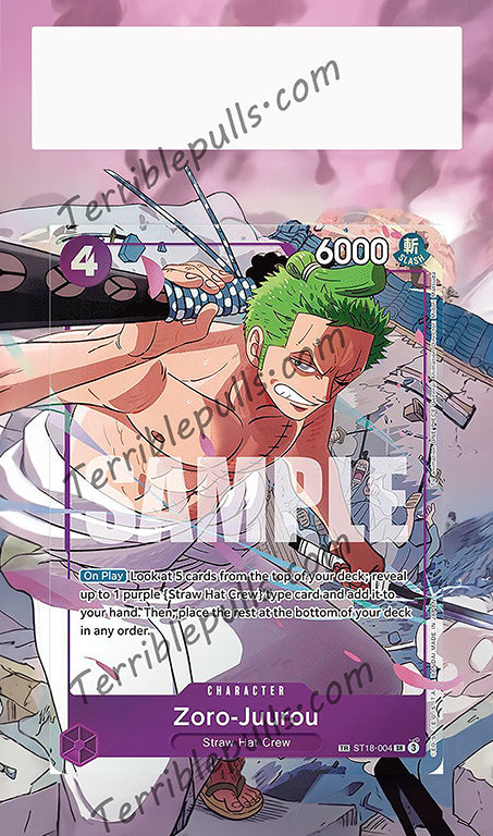 Zoro-Juurou TR ST18-004 OP09 Emperors in the New World Extended Art