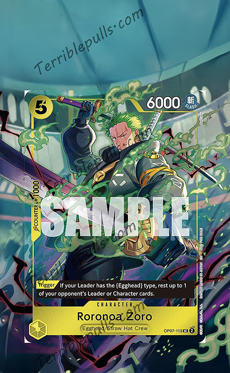 Roronoa Zoro One Piece Day Dallas Promo OP07-113 Extended Art