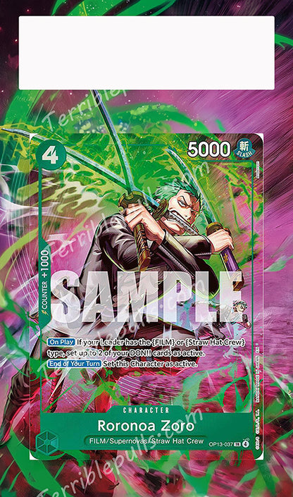 Roronoa Zoro TR OP13-037 OP15 Extended Art
