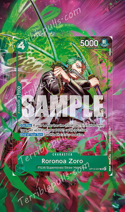 Roronoa Zoro TR OP13-037 OP15 Extended Art